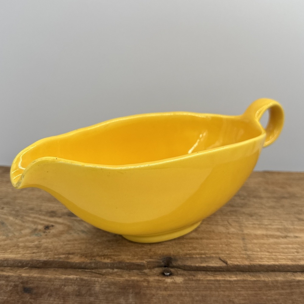 Gravy Boat Vintage Rhythm By Homer Laughlin Mustard Yellow‎ #D53N4 Serviceware - Picture 4 of 9